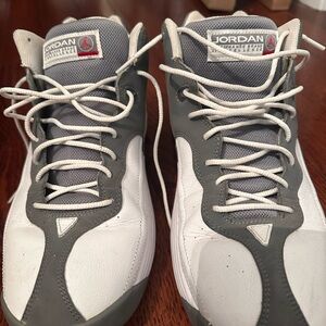 Jordan Gray and White Performance Sneakers